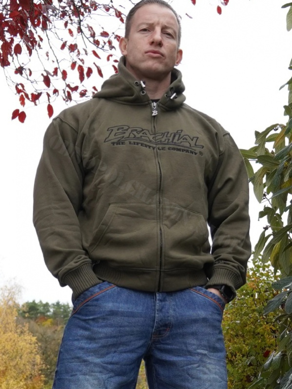 Толстовка мужская Brachial Zip-Hoodys «Gain» Зеленая 