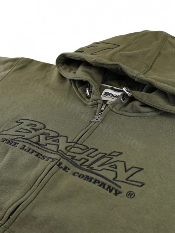 Толстовка мужская Brachial Zip-Hoodys «Gain» Зеленая 
