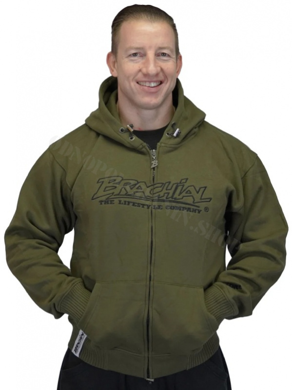 Толстовка мужская Brachial Zip-Hoodys «Gain» Зеленая 