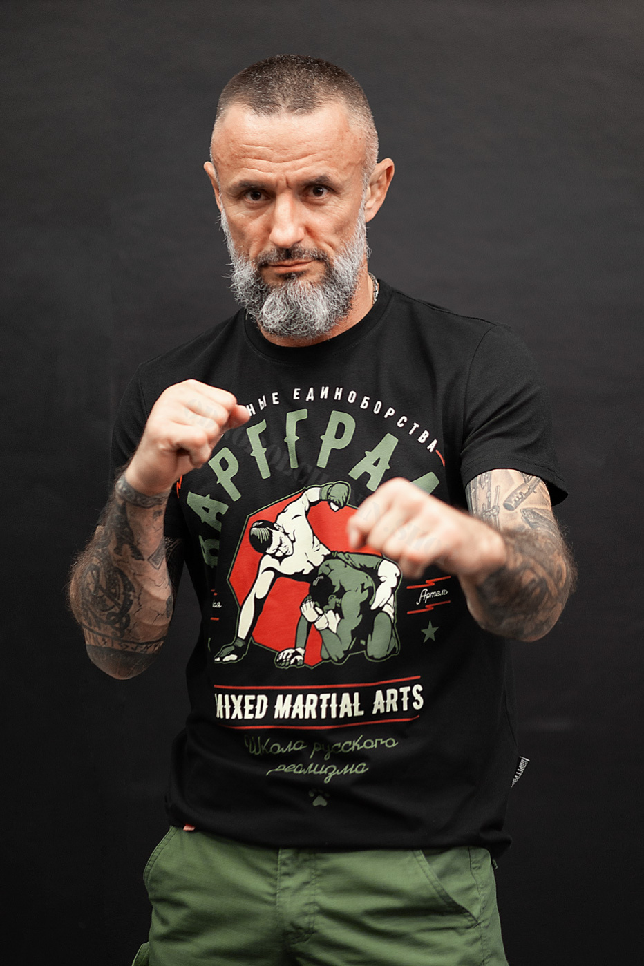 ФУТБОЛКА ВАРГГРАДЪ МУЖСКАЯ ЧЁРНАЯ "MMA" 