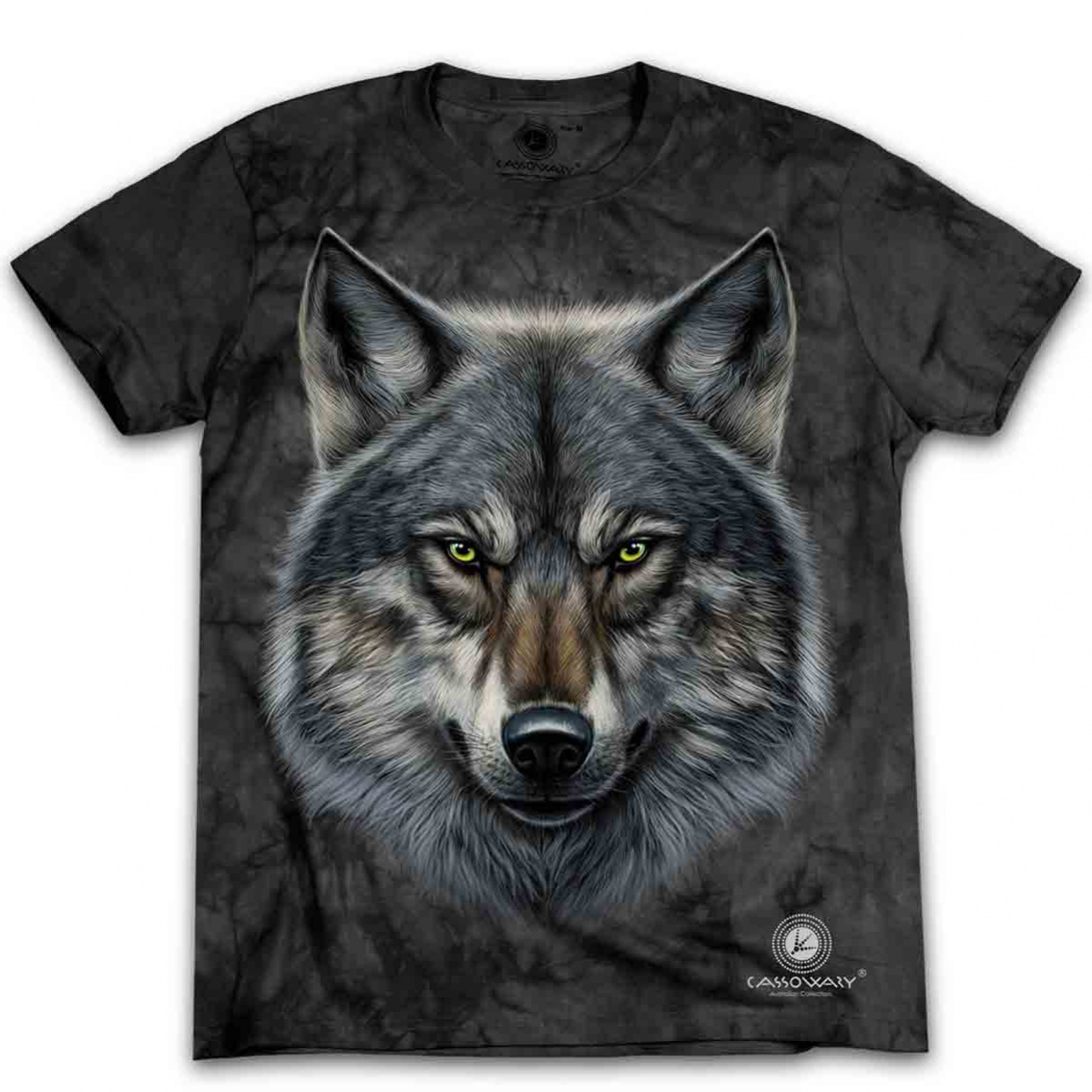 ФУТБОЛКА С ВОЛКОМ ТАЙ-ДАЙ CASSOWARY TDT 085 WOLF 