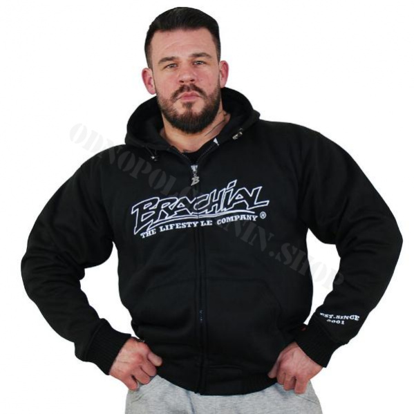 Толстовка мужская Brachial Zip-Hoodys «Gain» Черная 