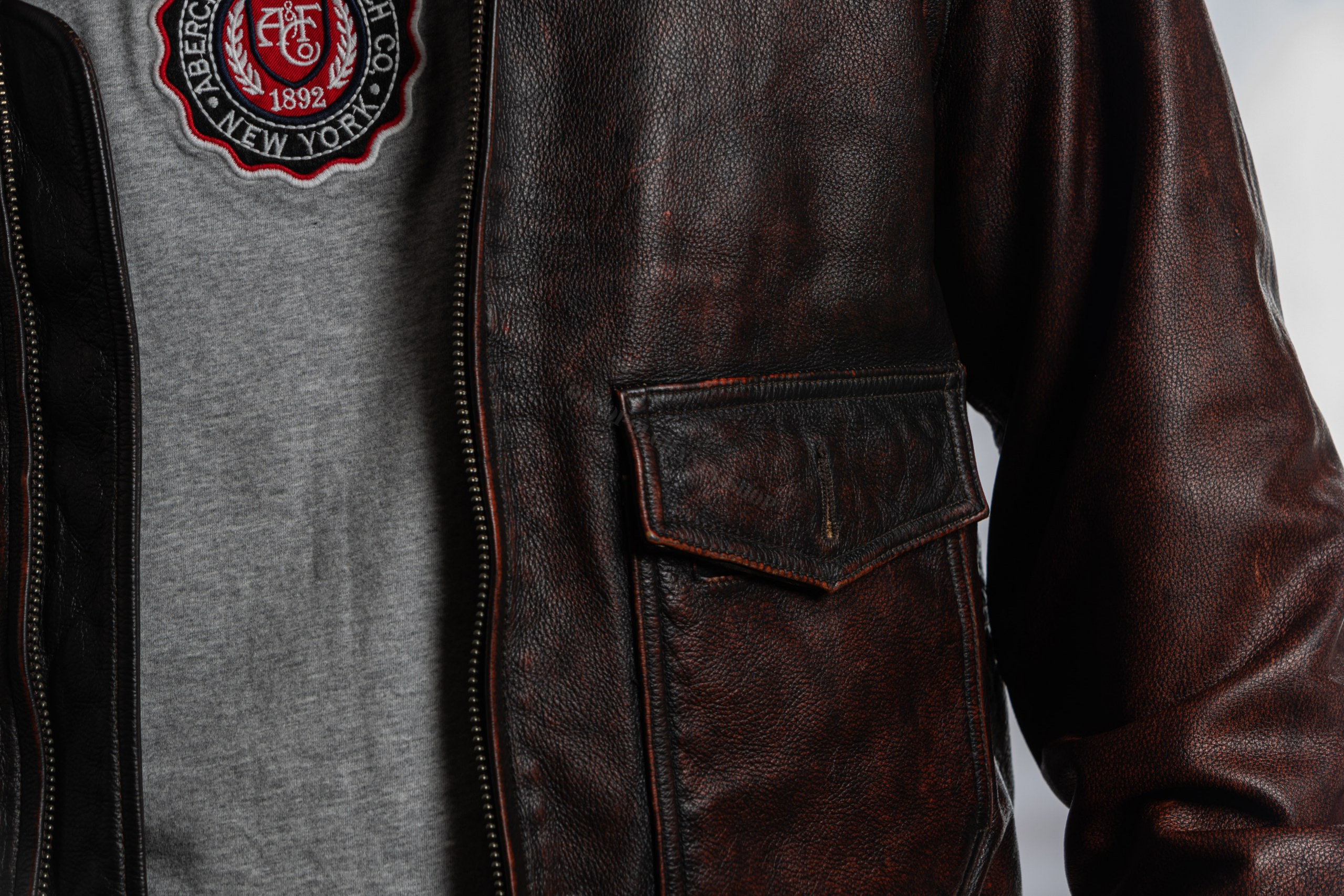 МУЖСКОЙ КОЖАНЫЙ БОМБЕР MA-1 LEATHER 