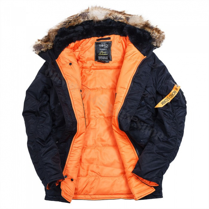 Куртка Nord Denali Alaska N-3B Husky Tight Fit (INK/ORANGE) 